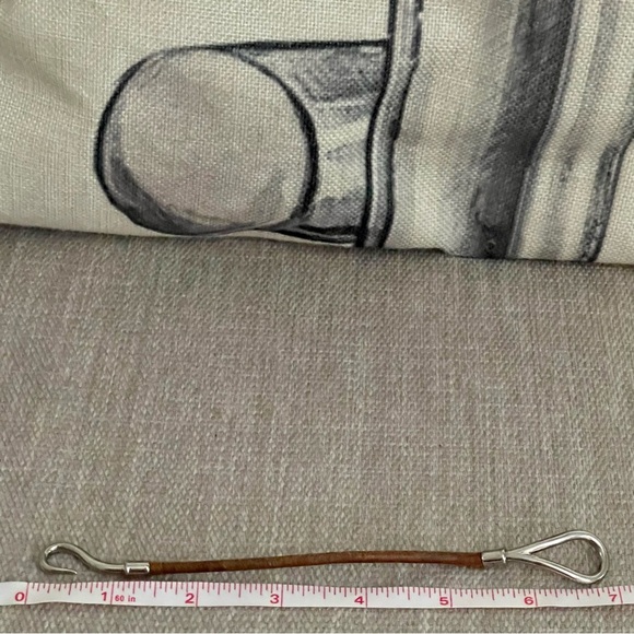 ⭐️COA⭐️HERMÈS JUMBO HOOK BRACELET⭐️Silvertone & Leather Cord Bracelet Authentic - Picture 8 of 8